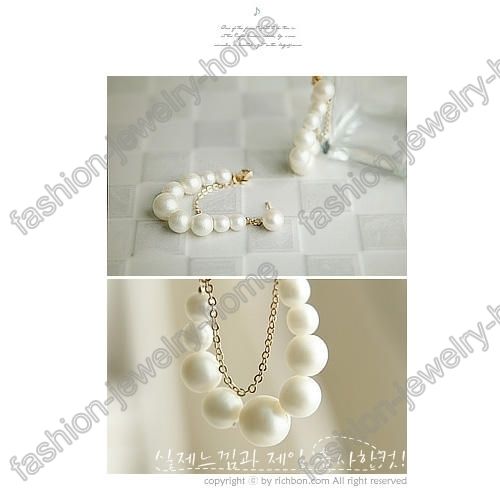 fashion a pair imitate pearl earrings  