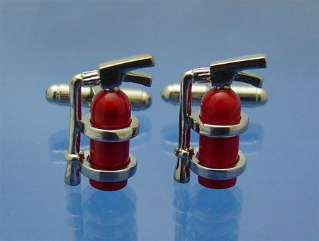 Fire Extinguisher Warden Fighter Fireman CUFFLINKS Mens Present GIFT 