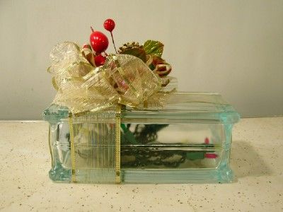 CRAFT GLASS BLOCK Festive Multi Colored Gift Night Lamp  