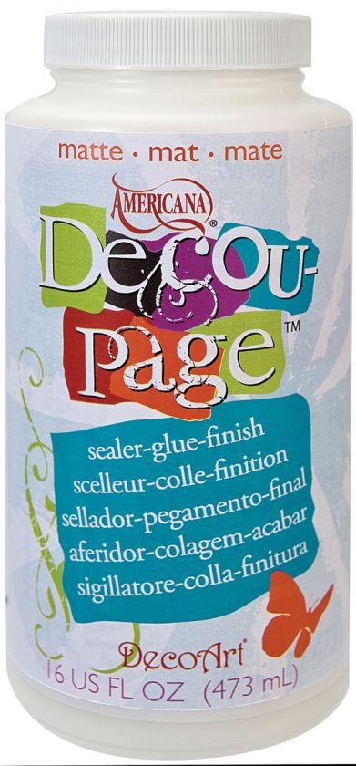 16 Ounces Matte DecoArt Decoupage Glue DS10665  