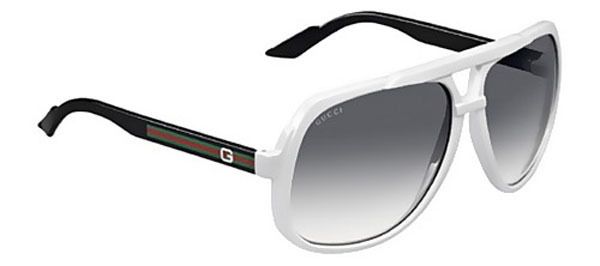 Gucci Aviator Sunglasses GG 1622S OVE LF White Black  