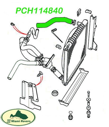 LAND ROVER UPPER RADIATOR HOSE RANGE 95 99 NEW  