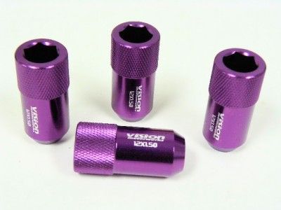 16 PC HONDA CIVIC CRX TUNER HEX LUG NUTS 12X1.5 PURPLE  