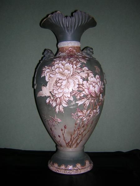 EDO Japan SATSUMA Kabin Ikebana Flower Porcelain Vase  