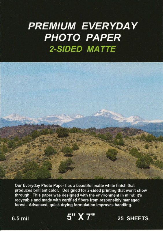 Our Everyday Photo Paper has a beautiful matte white finish that 