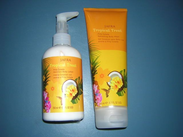 Jafra Tropical Treat Pina Colada Body Lotion & body Wash Delicious 