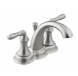 Kohler K 393 N4 BN Brushed Nickel Centerset Bathroom Faucet from the 