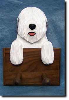 Old English Sheepdog Topper Leash Holder. In Home Wall Decor Products 