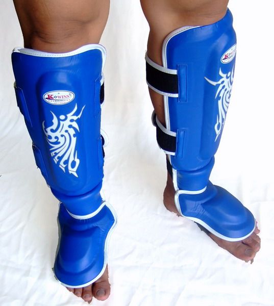 Muay Thai Shin Instep Foot Pad MMA Kick Guard Boxing  