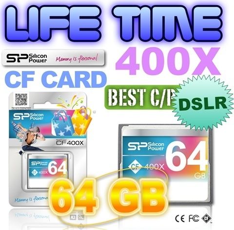  64GB Silicon Power ULTIMATE COMPACT FLASH CF MEMORY Card  High speed