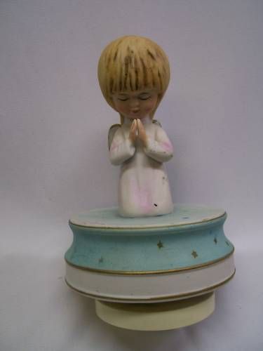 gorham music box praying angel silent night japan xmas  