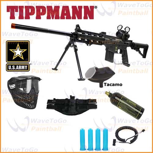   Army Tippmann Project Salvo Paintball Marker Package, that includes