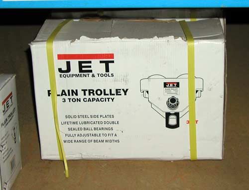 Jet 3 Ton PT Series Industrial Duty Plain Trolley, stock number 252030