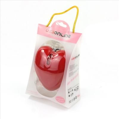 Red Heart USB 3D Optical Mouse Mice for PC/Laptop  