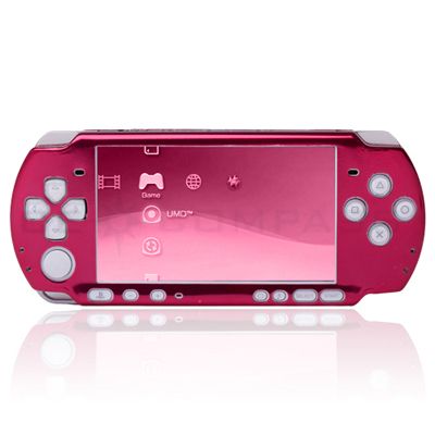 RED Aluminum Ultra Slim Case Cover For Sony PSP 3000  