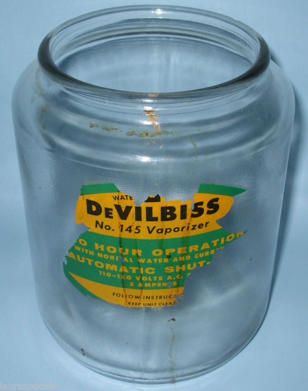 Devilbiss Vaporizer 145 Replacement Part GLASS TANK vtg  