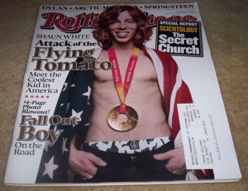 ROLLING STONE SHAUN WHITE TORINO GOLD ISSUE# 995  2006  