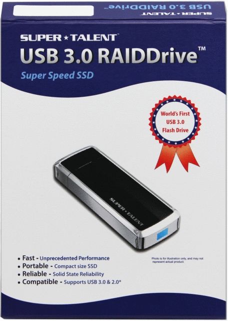 Super Talent 128GB USB3.0 USB 3.0 RAIDDrive Pocket SSD RAID Array 