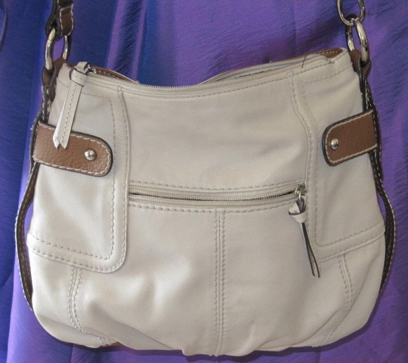   Leather w/Brown Straps & Trim TIGNANELLO Cross Body Purse / Handbag