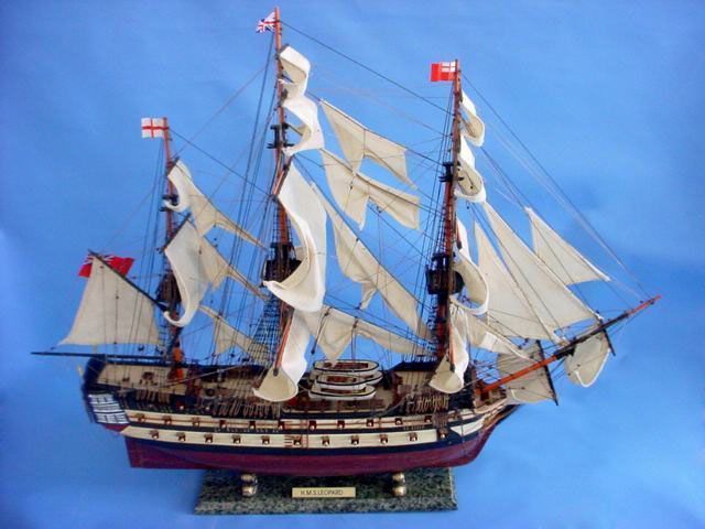 Hms Leopard 36 Model Tall Ship Wooden Ship NEW  